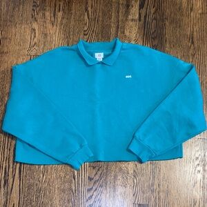 BDG Green Cropped Pullover